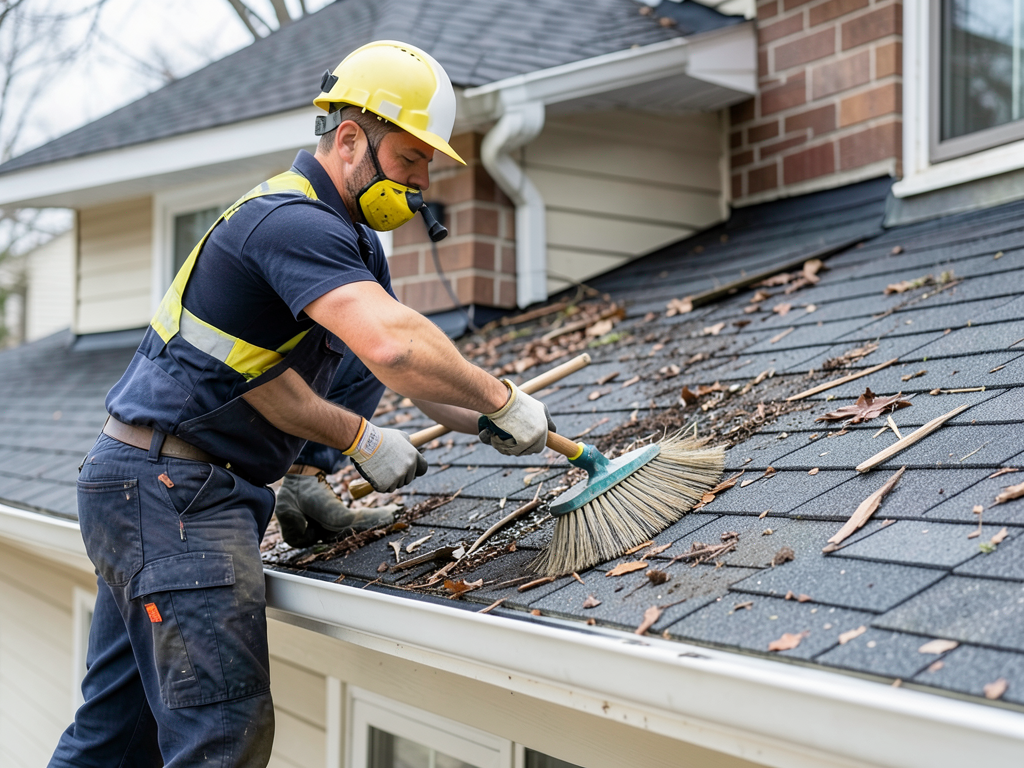 How to safely clean debris off your roof without v